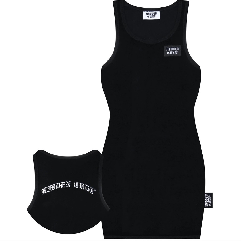 Hidden cult terry black tank dress S